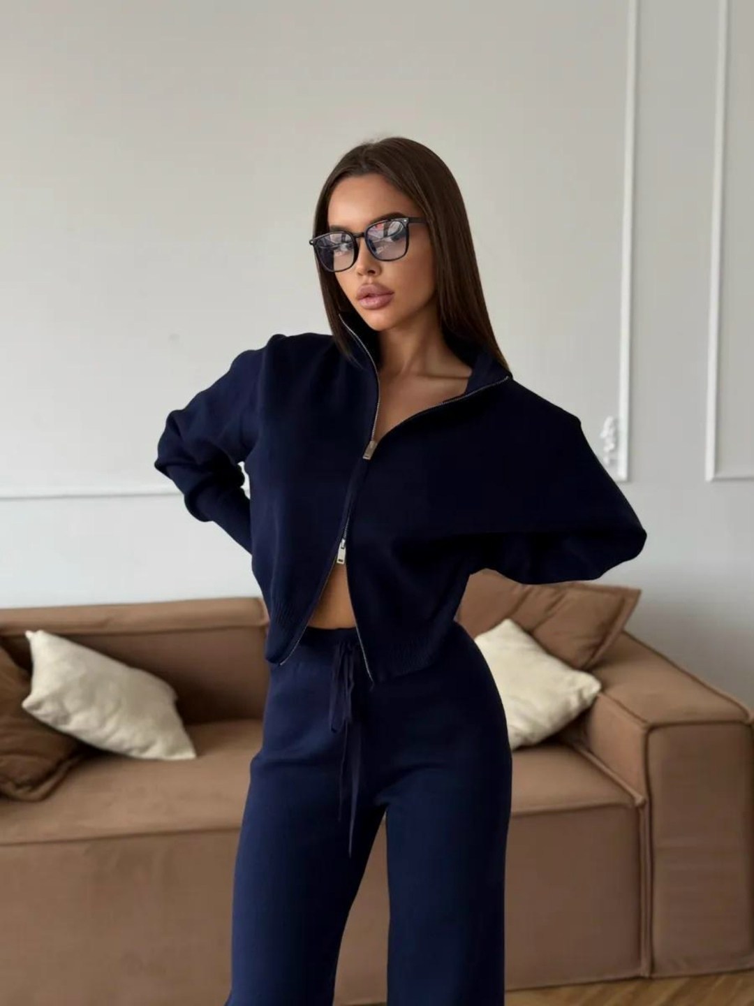 костюм женский трикотажный,костюм с замком,женские костюмы,костюм брючный трикотажный,костюм двойка кашемир