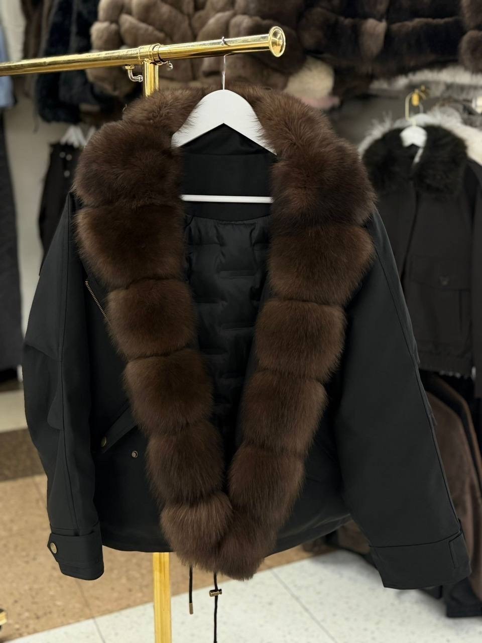 парка люкс с мехом песца,пуховики с мехом,куртка - пуховик с мехом песца city furs,пуховик с натуральным мехом,куртка с мехом