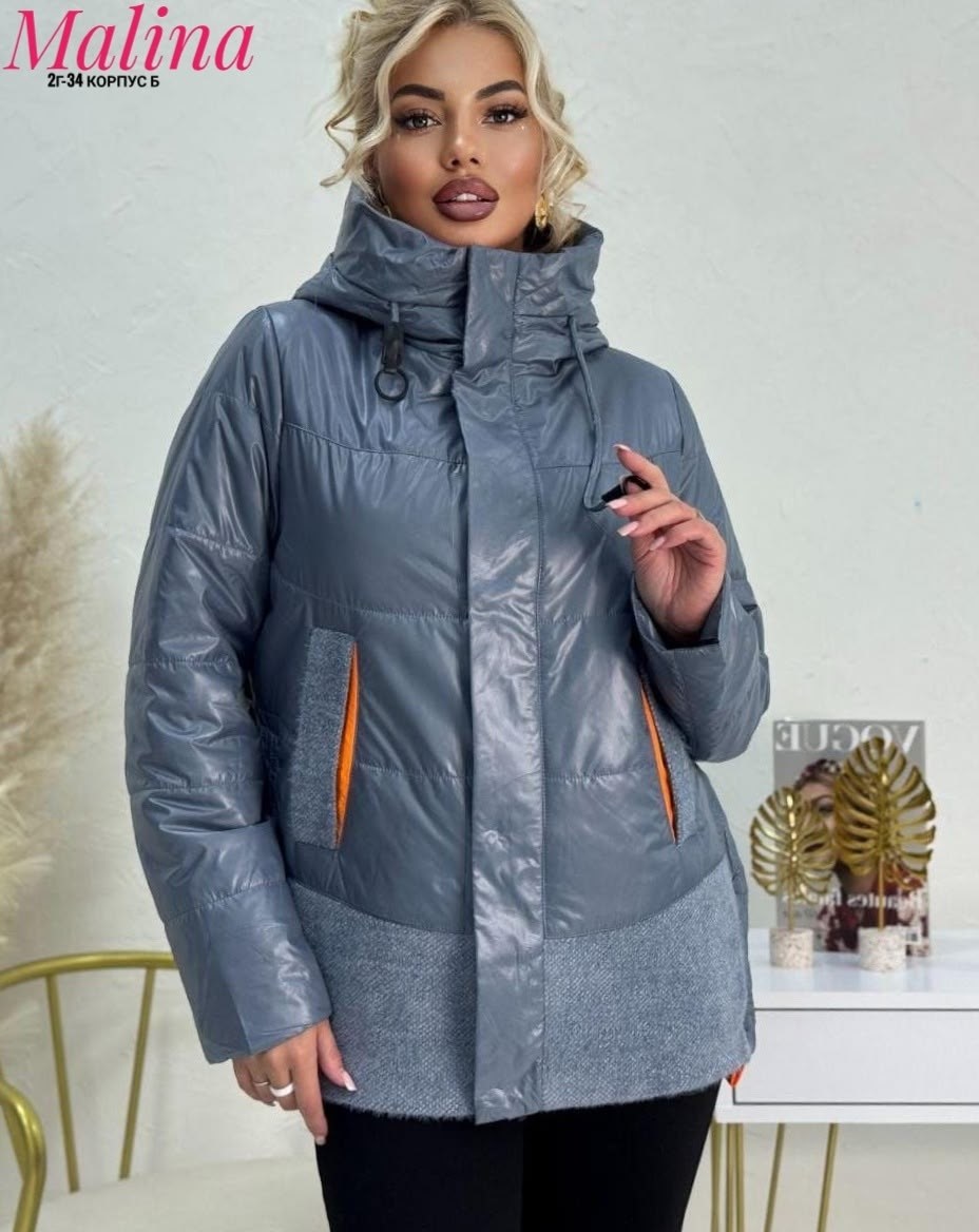 куртка женская больших размеров демисезонная,женская демисезонная куртка,демисезонная куртка,женская куртка,куртка комбинированная
