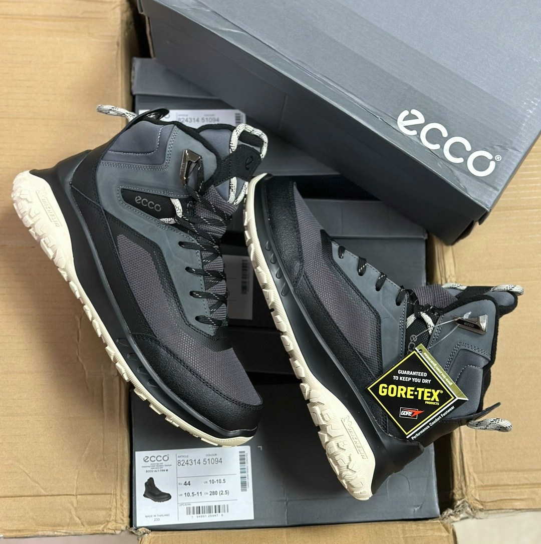 ботинки ecco ult-trn m,ботинки мужские зимние ecco,ботинки мужские ecco,походная  ecco ult-trn hi серый,ботинки утепленные мужские ecco ult-trn черный