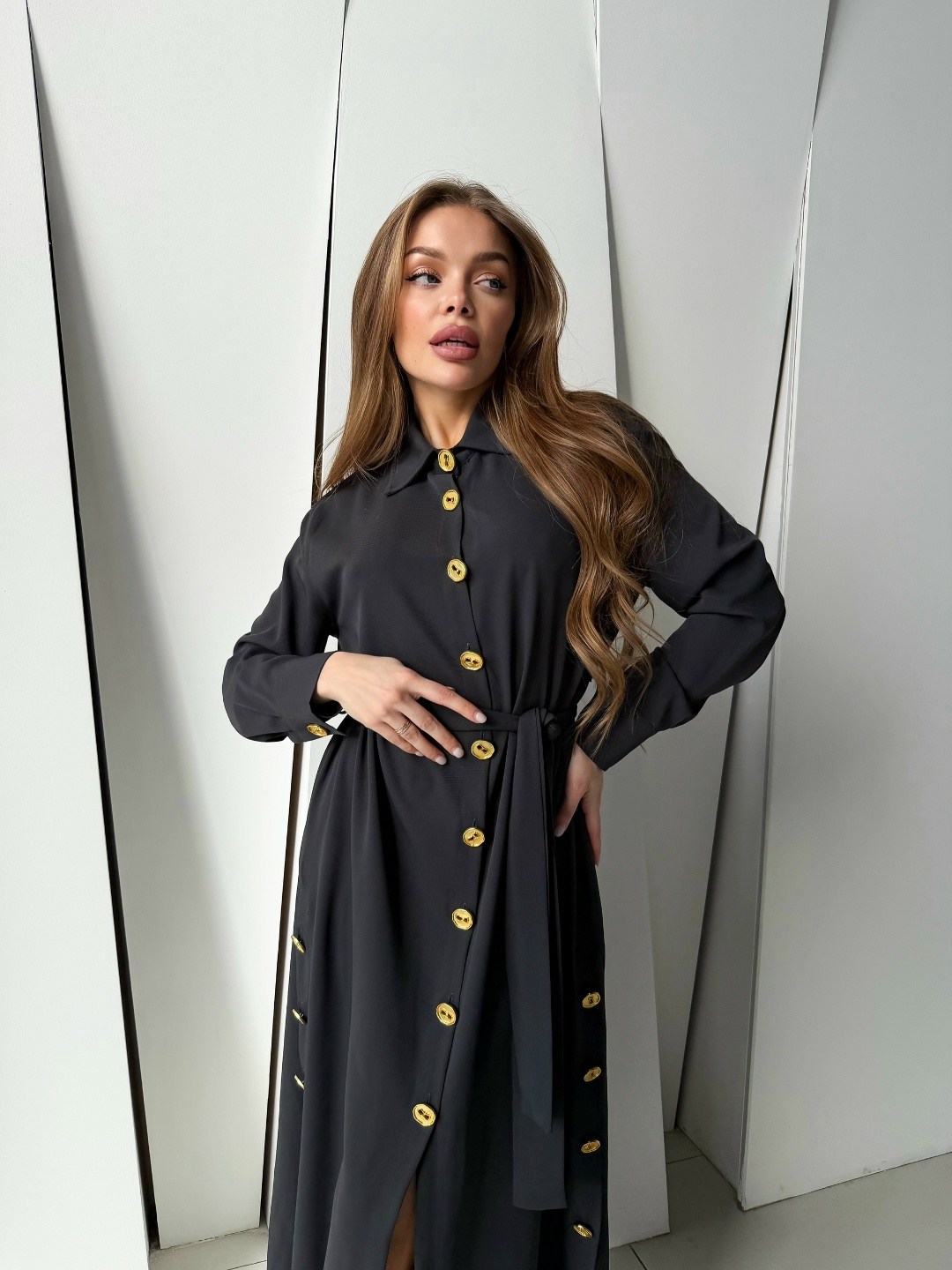 повседневные платья,платье,платье женская,платье стильное,платье kaloris 2045w-р черный