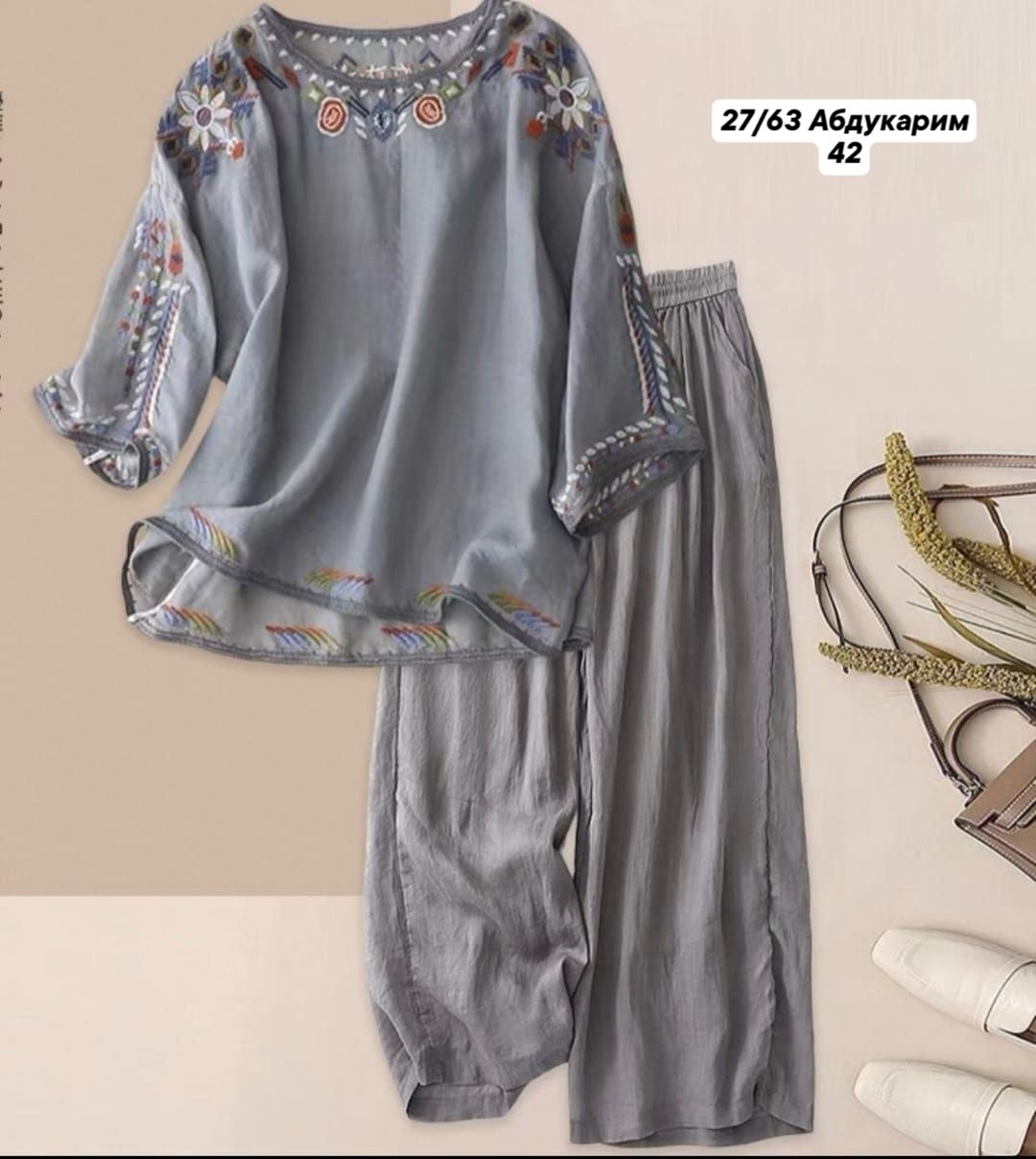 блузка в стиле бохо,домашние костюмы,блузка с вышивкой,костюм комплекты,бохо стиль