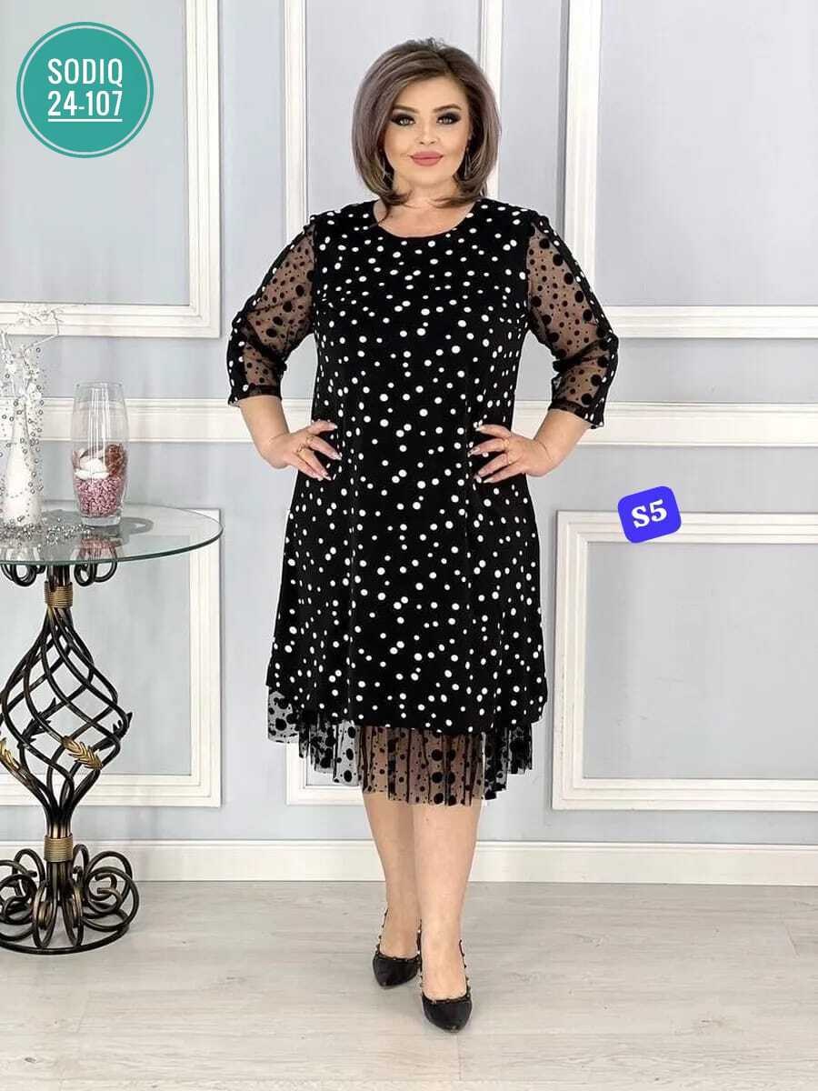 платье женское праздничное больших размеров,платье больших размеров,вечернее платье больших размеров нарядное в горошек saliya brand,платье женская,платье