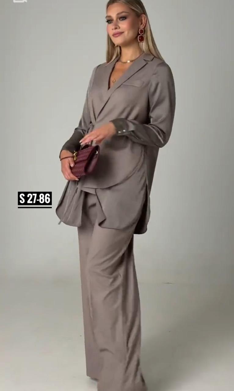 брючный костюм,женский брючный костюм,брючный костюм temper 149 серый,комплект брючный,костюм с брюками