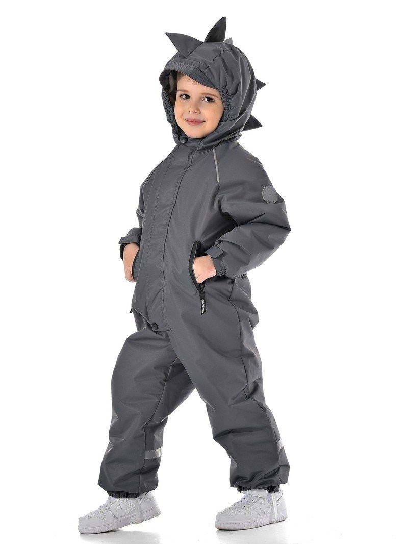 комбинезон minidino,комбинезон детский minidino b-kom-001 темно-серый,комбинезон дино,детский демисезонный комбинезон,комбинезон демисезонный