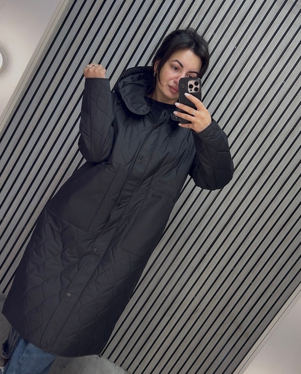 пуховик зимний длинный с капюшоном стеганый cupivip 103199580,стеганое пальто эсприт длинное,куртка женская,пальто женское зимнее,стеганое пальто