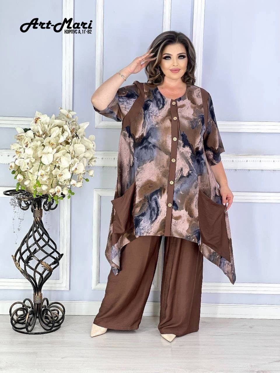 женский костюм, больших размеров,костюм женский тройка,женские костюмы больших размеров,костюм двойка "кэйт состоящий из ассиметричной тун