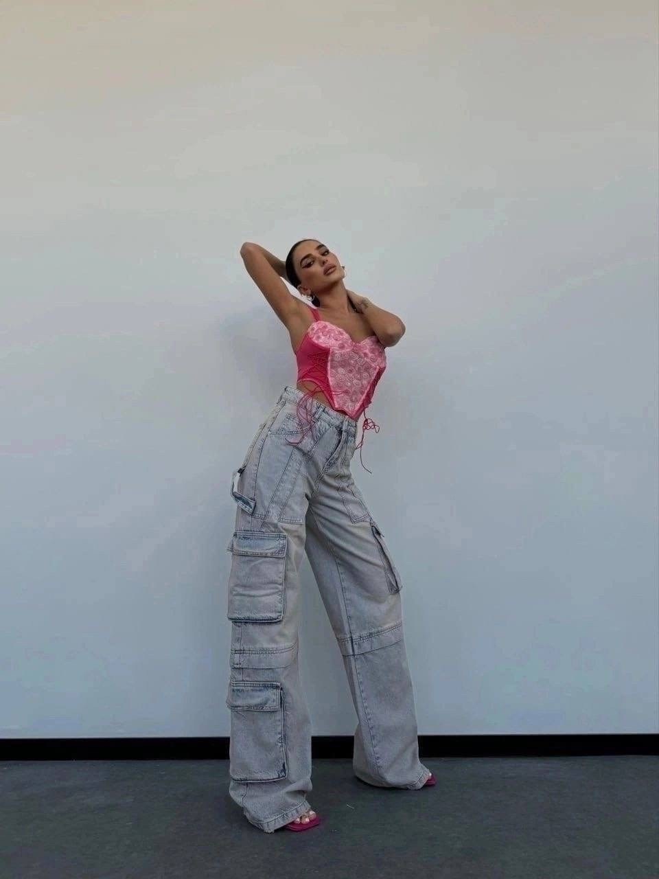 женские джинсы и брюки,джинсы карго,джинсы карго женские широкие,модные джинсы,джинсы с карманами