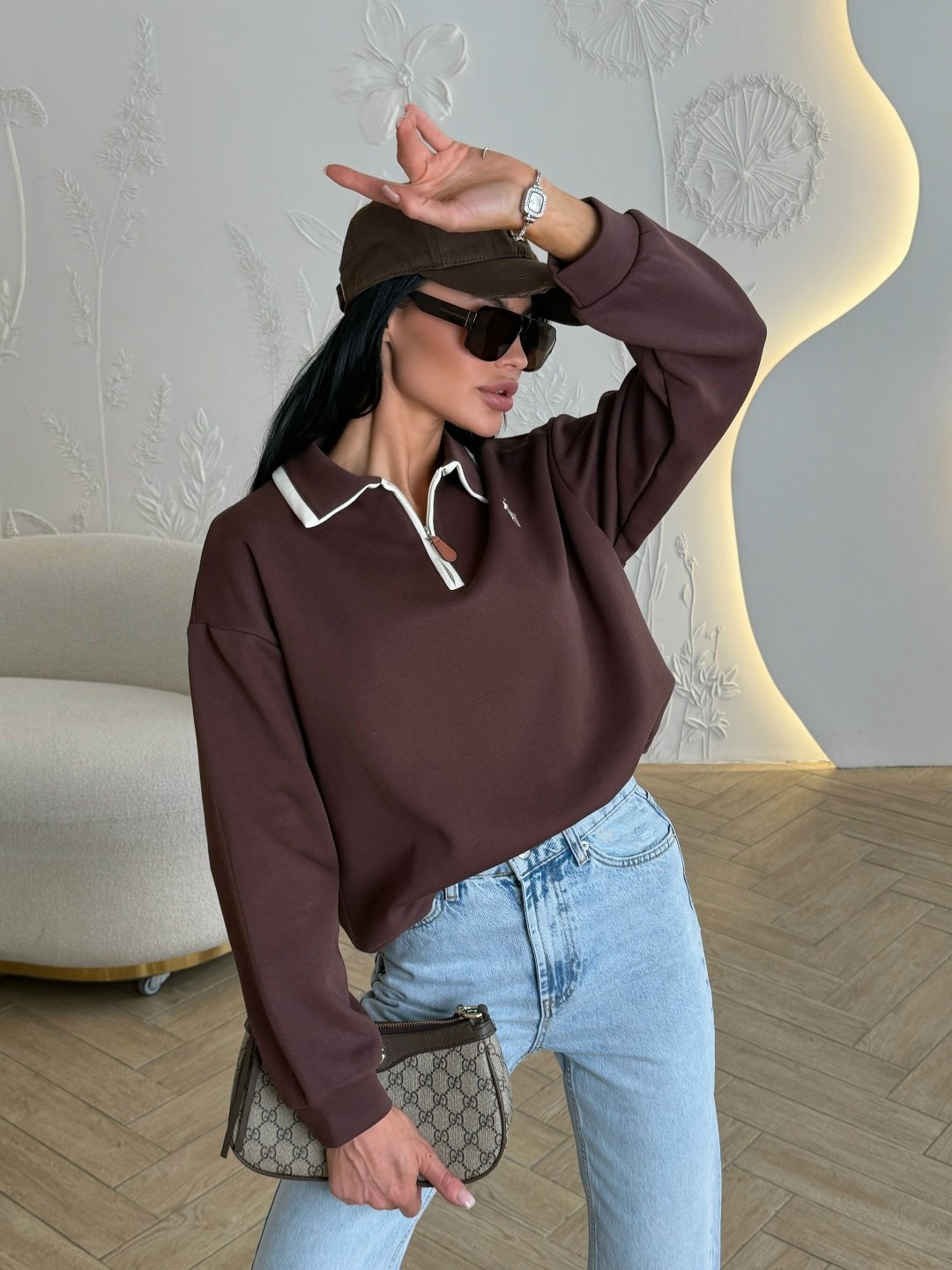 женская кофта,свитшот поло,свитшот женская,свитшот поло женский,свитшот оверсайз