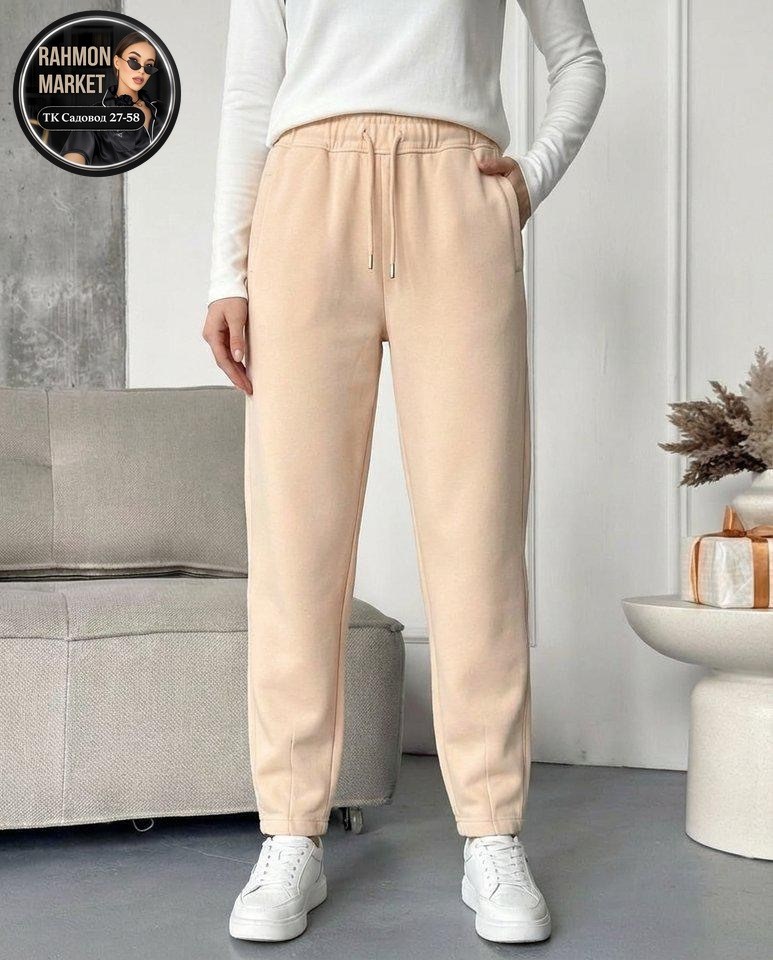 голубые брюки женские,брюки голубой,брюки жен,брюки женские,брюки спортивные с начёсом джоггеры утепленные chelebi