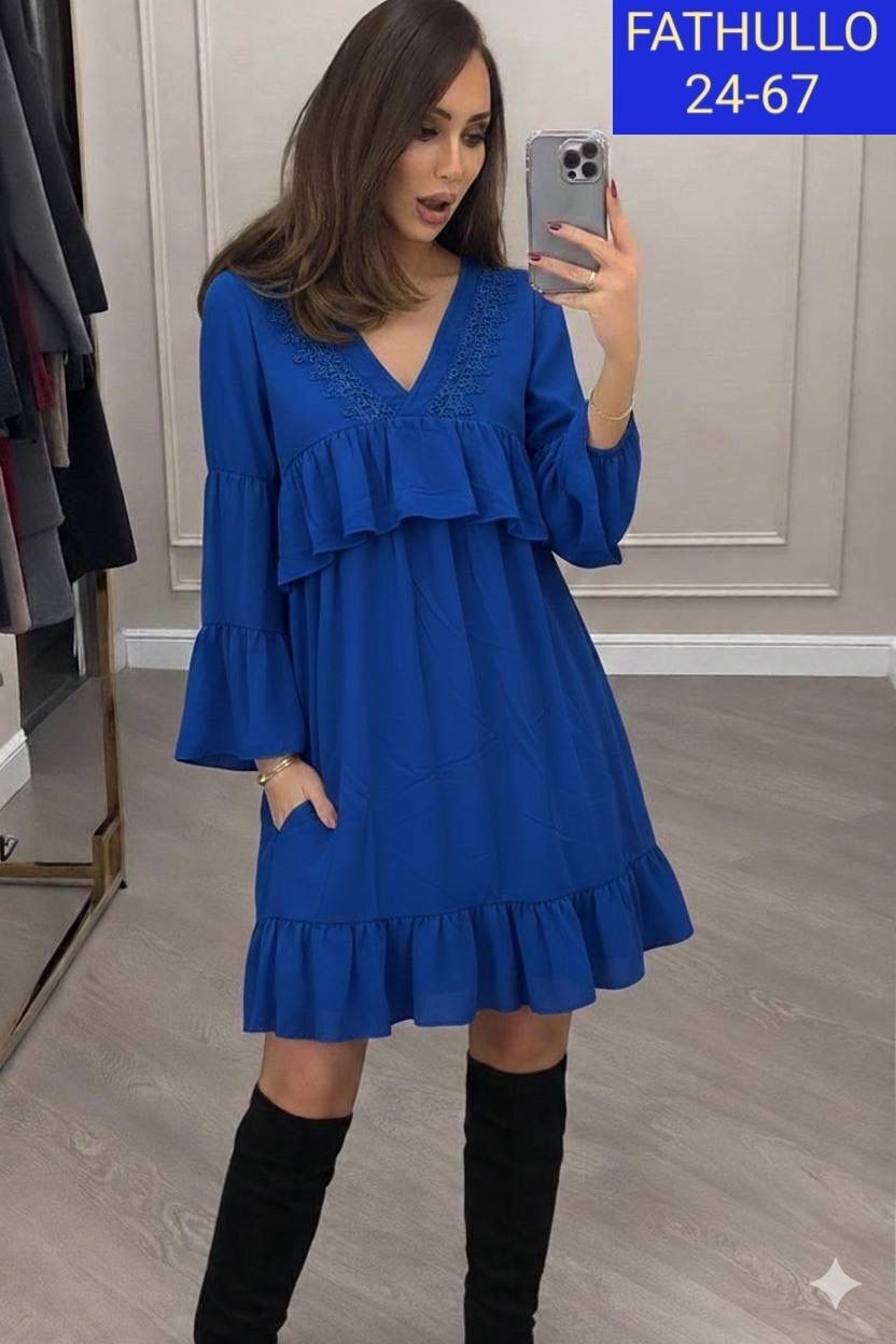 платье женское,платье,платье с оборками,свободное платье,модное платье