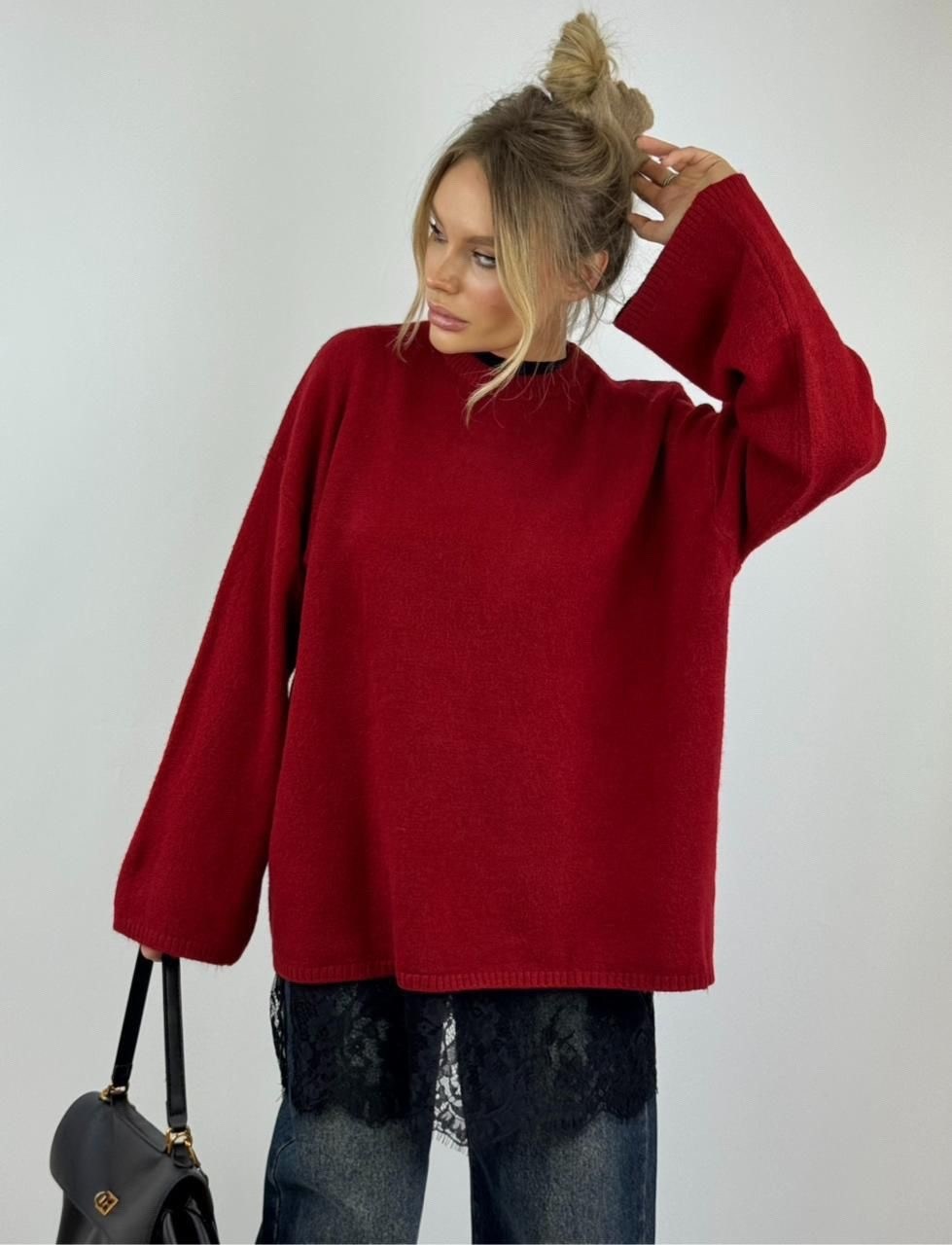 красный свитер,свитер,женские джемпера,вязаные свитера,красный джемпер