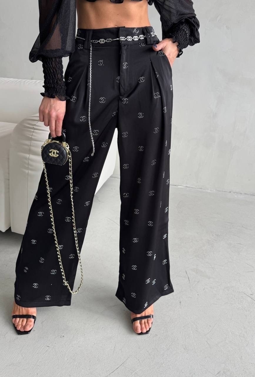 брюки женские белые,брюки белые,брюки со стразами,брюки прямые,широкие брюки