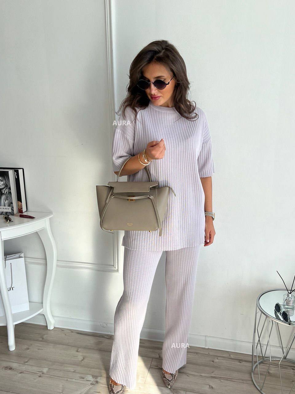 костюм трикотажный,брючные костюмы женские,брючный комплект,трикотажный брючный костюм,женский костюм свободного кроя