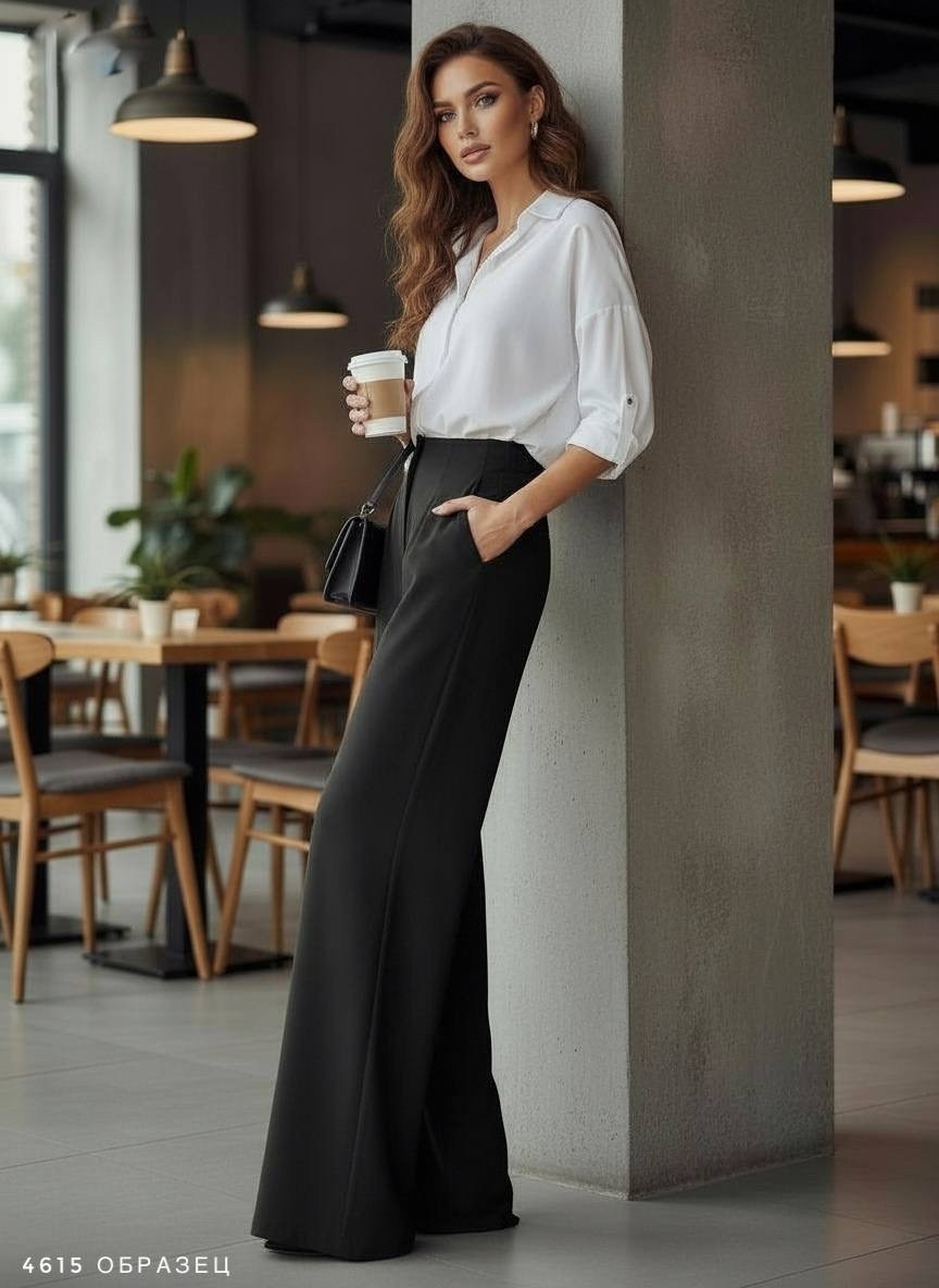 серые брюки палаццо,брюки палаццо,с брюками палаццо образы,брюки палаццо женские 2026,элегантная блузка