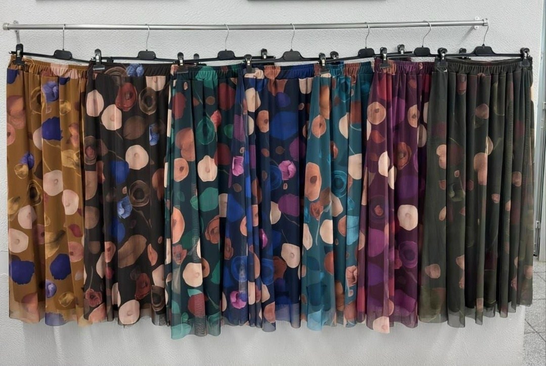 шифоновая юбка,юбка,юбка с принтом,юбка сетка с цветами,юбка средней длины