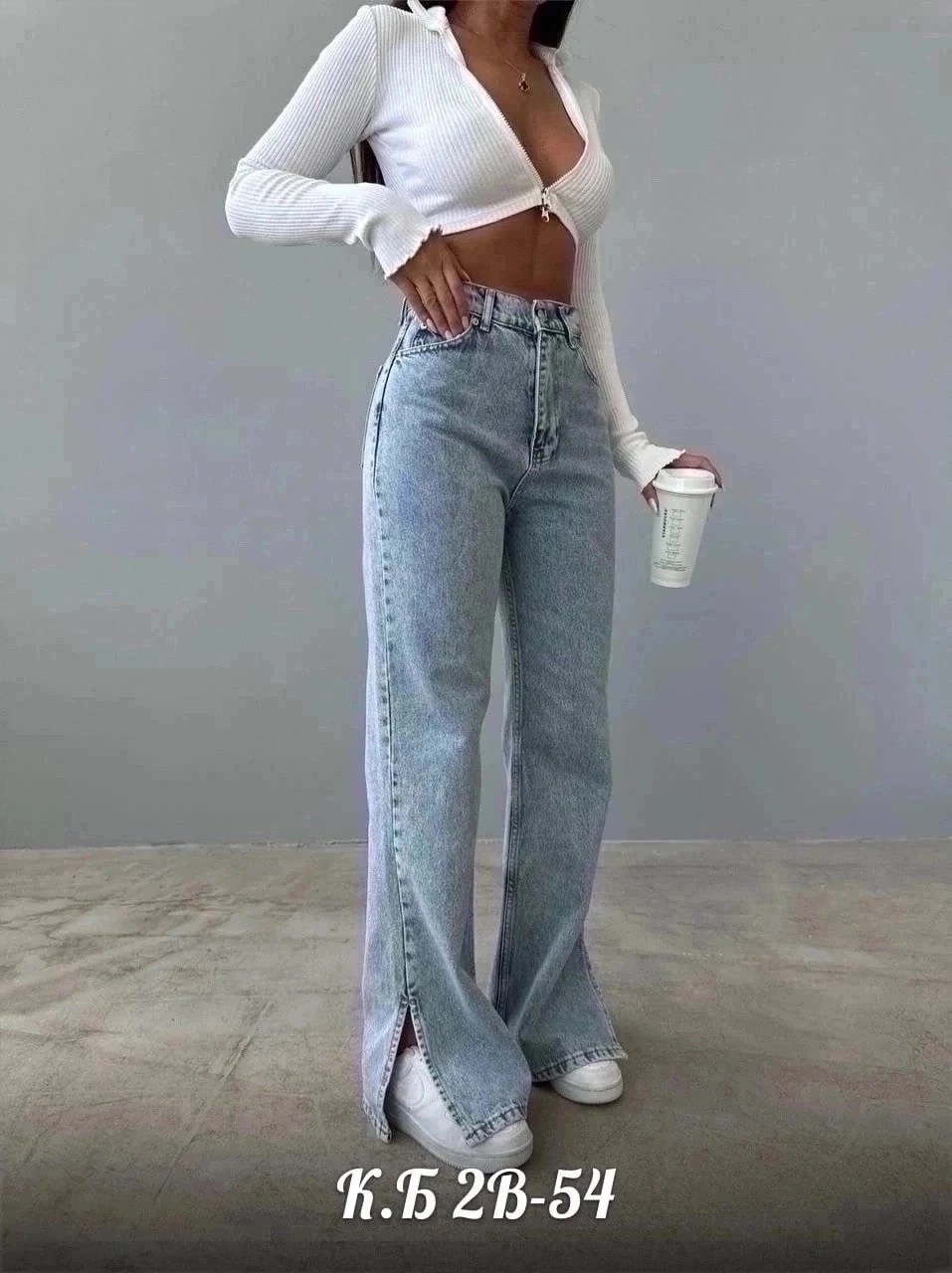 джинсы клёш с разрезом,женские джинсы,голубые джинсы палаццо,джинсы широкие gasso,широкие джинсы
