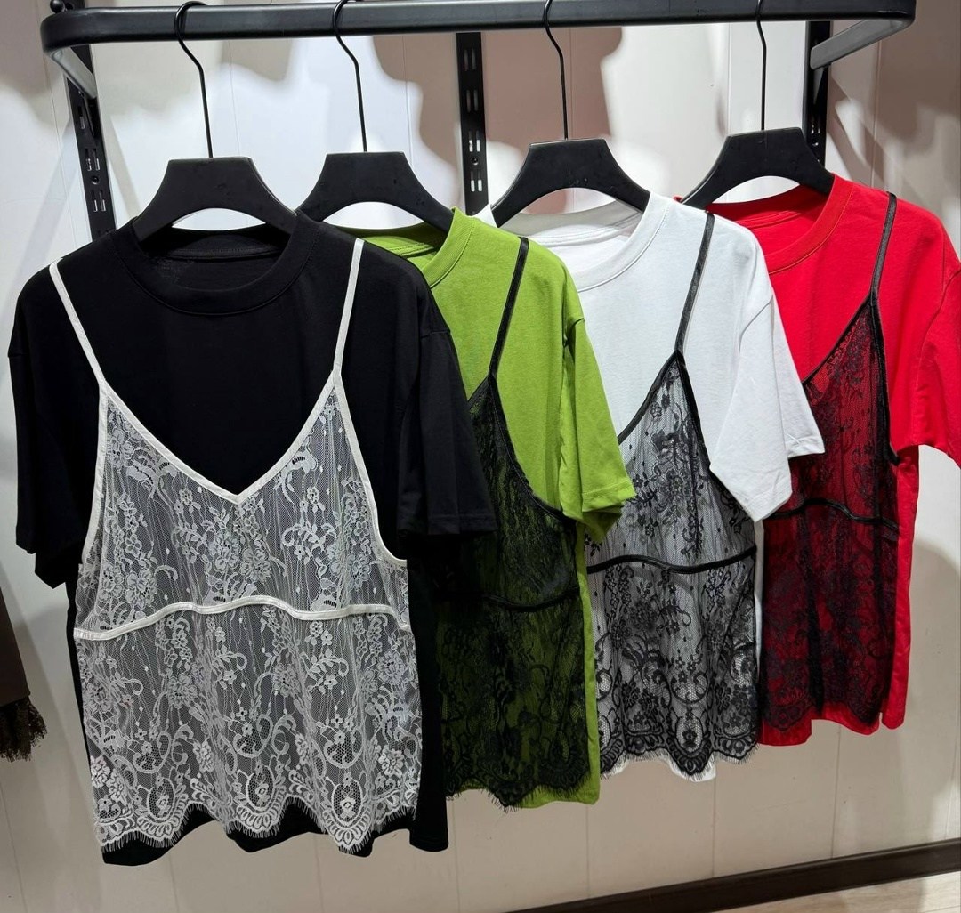 футболки комплект,кружевная майка,кружевные топы,футболка с кружевом,топ с кружевом