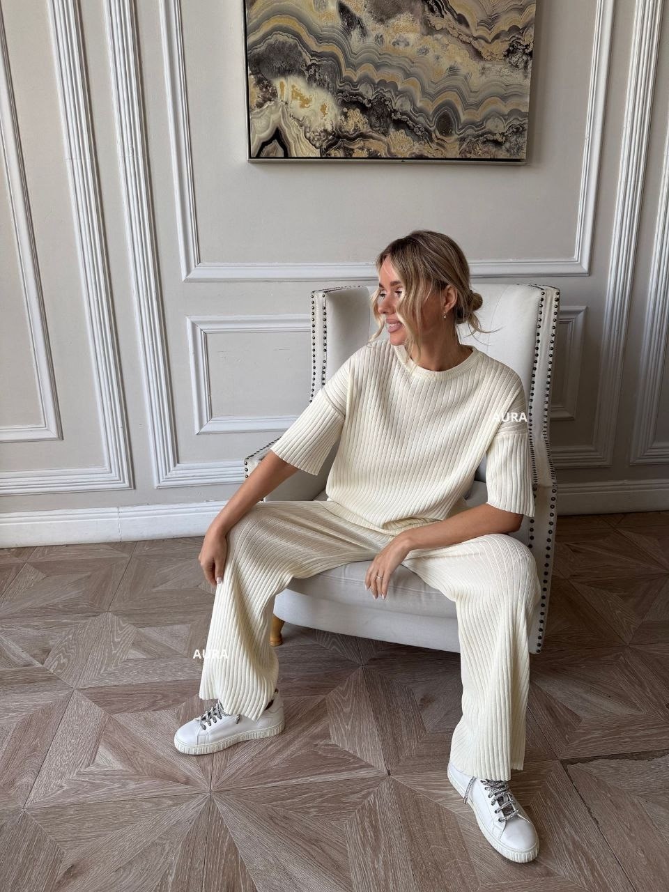 трикотажный костюм,костюм женский вязаный,трикотажный костюм брючной,брючный костюм,костюм вязаный белый