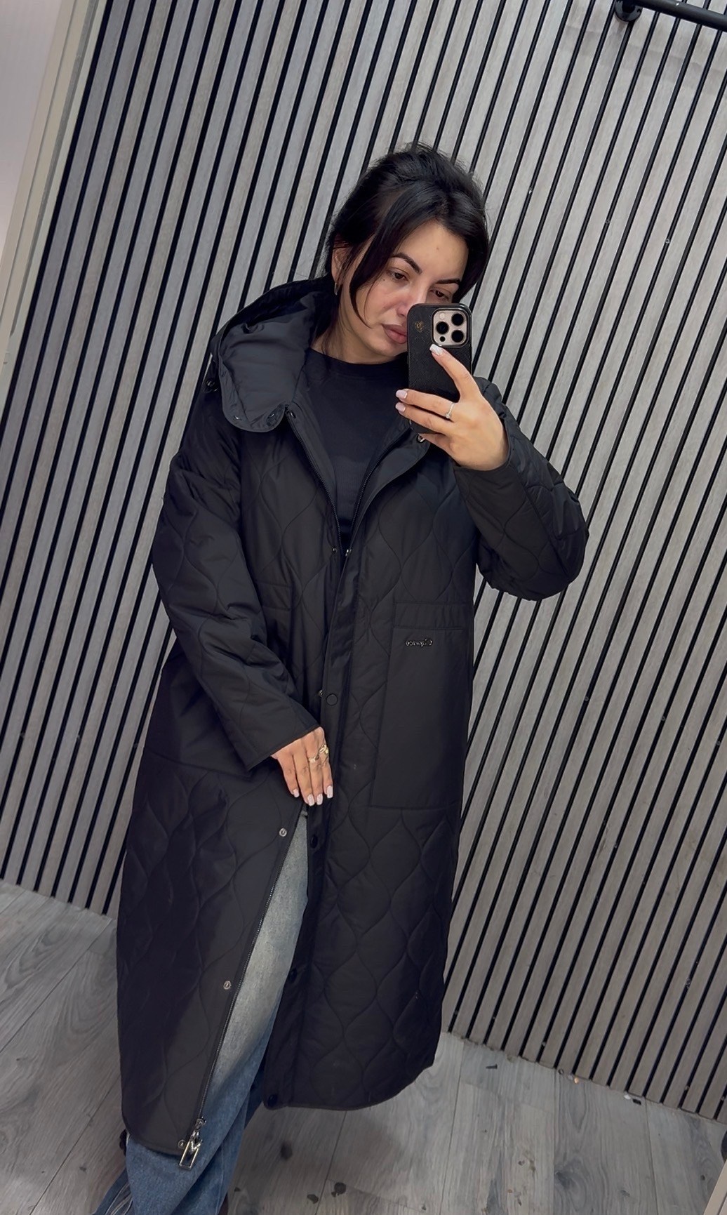 пуховик зимний длинный с капюшоном стеганый cupivip 103199580,стеганое пальто эсприт длинное,куртка женская,пальто женское зимнее,стеганое пальто