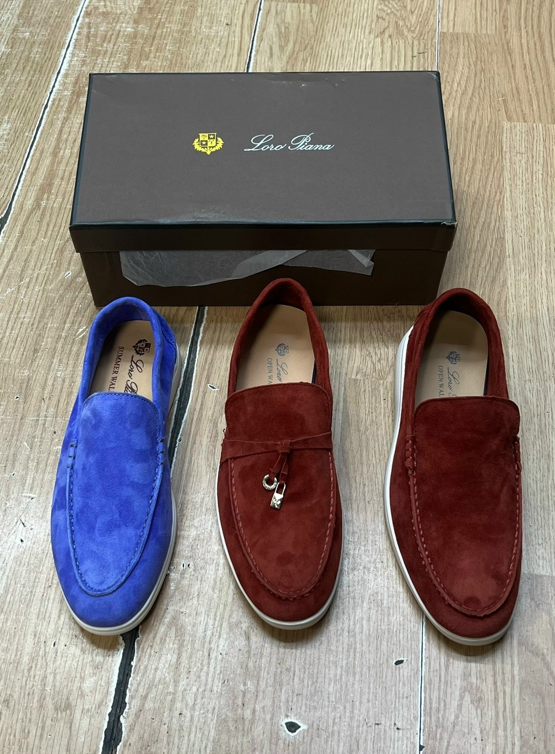 мужские лоферы loro piana,лоферы из натуральной замши loro piana,синие замшевые лоферы loro piana open walk,,лоферы loro piana