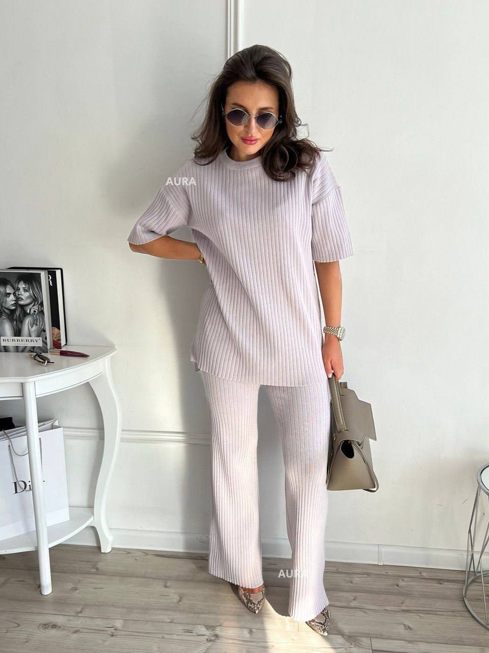 костюм трикотажный,брючные костюмы женские,брючный комплект,трикотажный брючный костюм,женский костюм свободного кроя