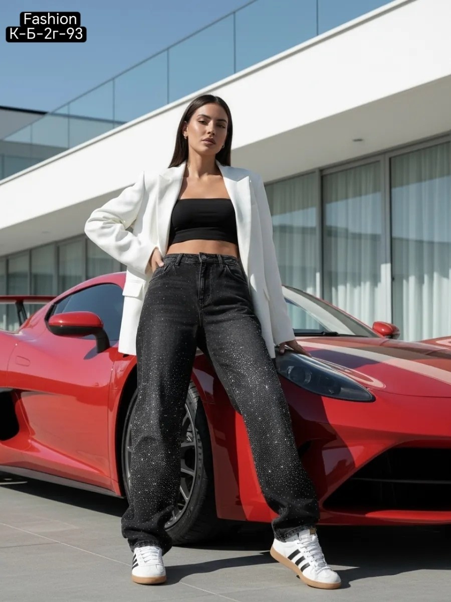 джинсы со стразами,джинсы широкие багги со стразами selfsame,джинсы широкие со стразами,джинсы со стразами женские,брюки со стразами