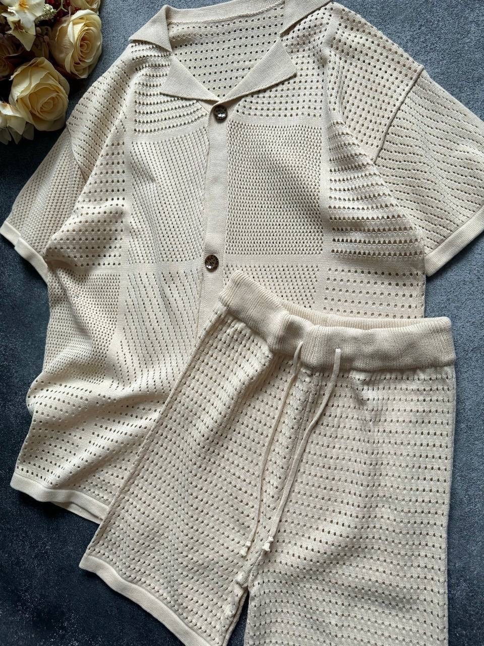 вязаные костюмы женские,трикотажный костюм с шортами,женский вязаный комплект,вязаные костюмы,комплект с шортами