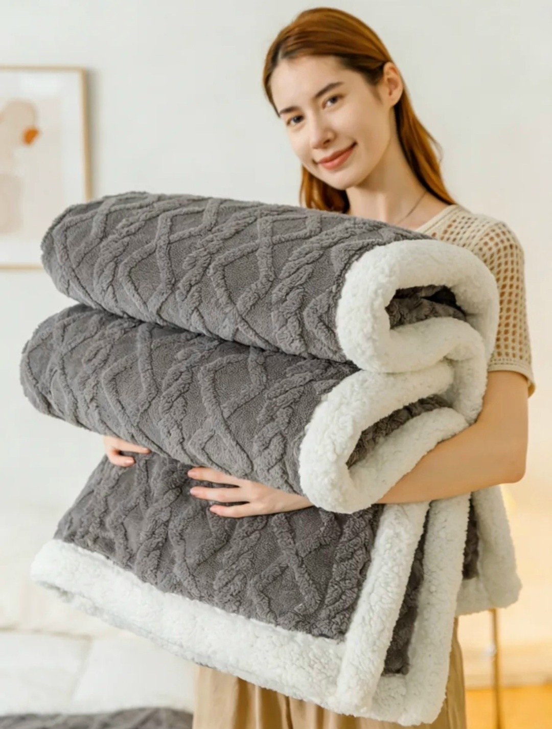 плед,плед теплый,теплое одеяло,плюшевое одеяло,двухсторонний плед