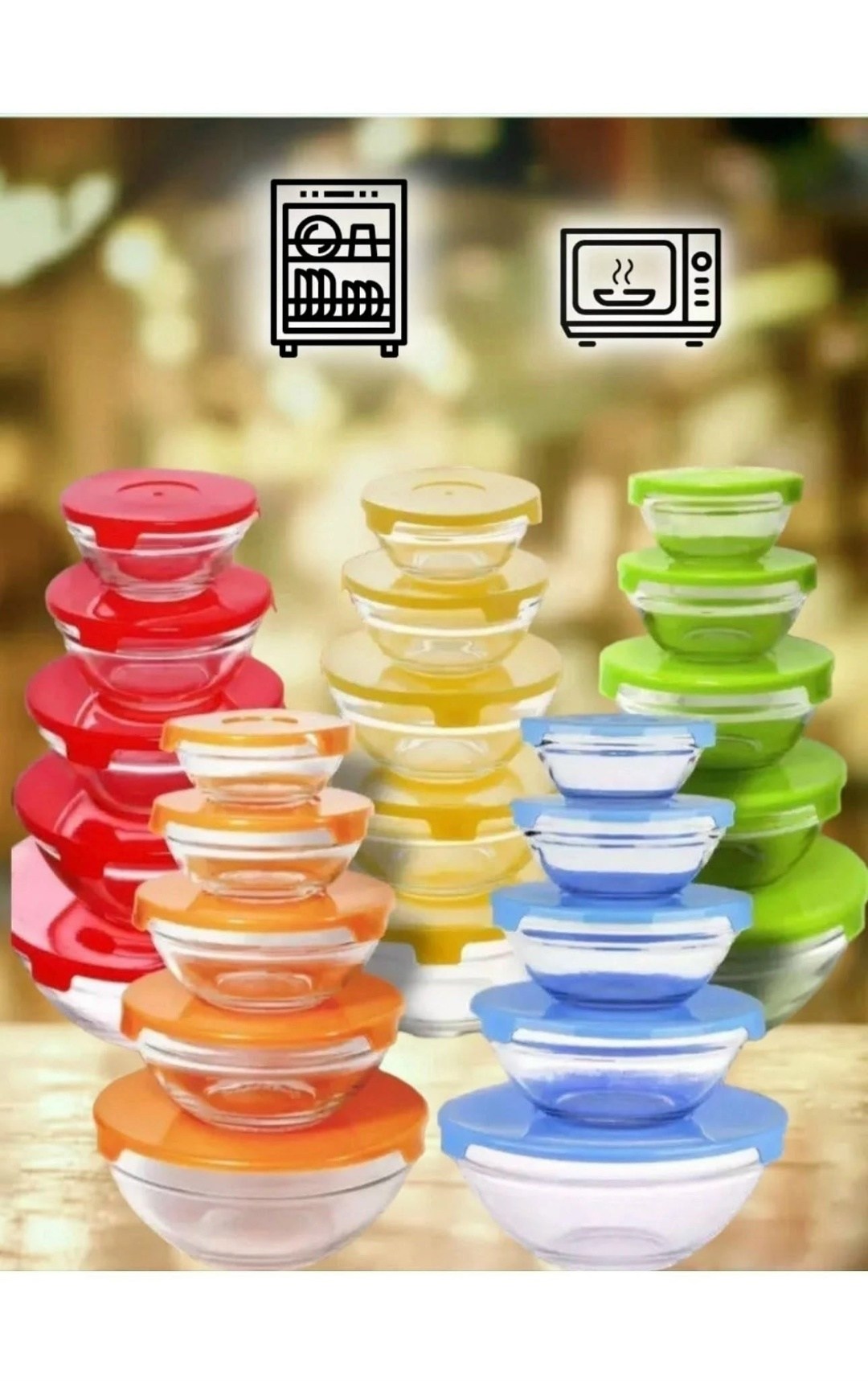 набор салатников стеклянных с крышками 5 шт,набор стеклянных салатников с крышками,набор салатниц стеклянный,набор салатниц,набор стеклянных салатников