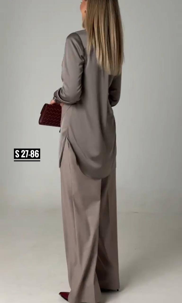 брючный костюм,женский брючный костюм,брючный костюм temper 149 серый,комплект брючный,костюм с брюками