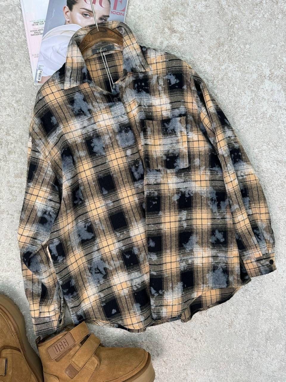 рубашка женская в клетку оверсайз,рубашка в клетку из плотной ткани,рубашка в клетку женская,рубашка в клетку оверсайз теплая,рубашка в клетку