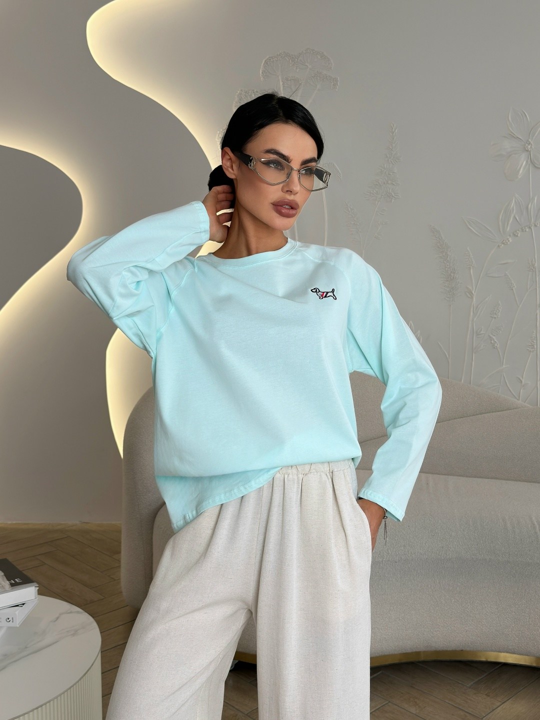 брюки палаццо,широкие брюки,женская кофта,джемпер бирюзовый,спортивные брюки