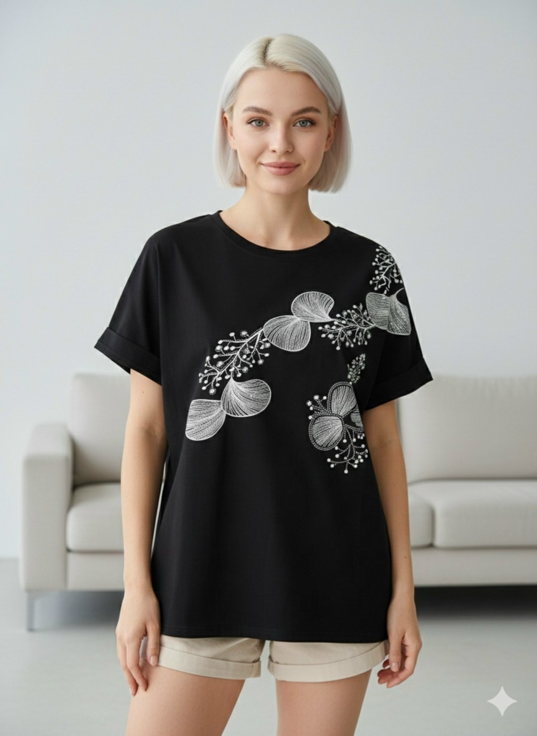 женская футболка,футболки для женщин,черная футболка женская,стильные футболки женские,футболка жен. модель 51 черный/lotos