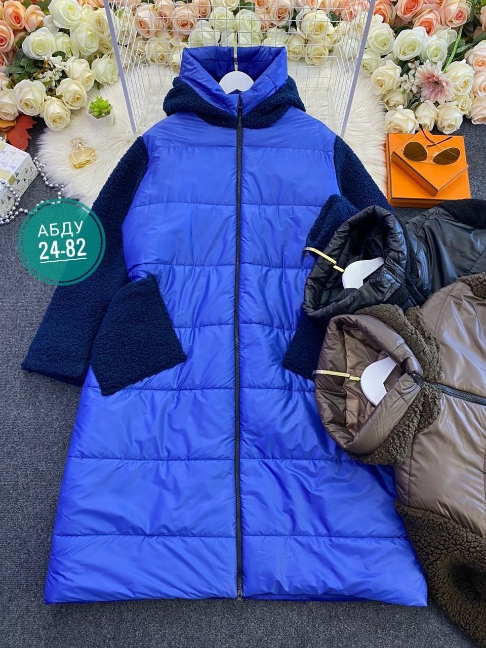 зимнее полупальто,комбинированное пальто,зимняя пальто,куртка теплая,пальто пуховик