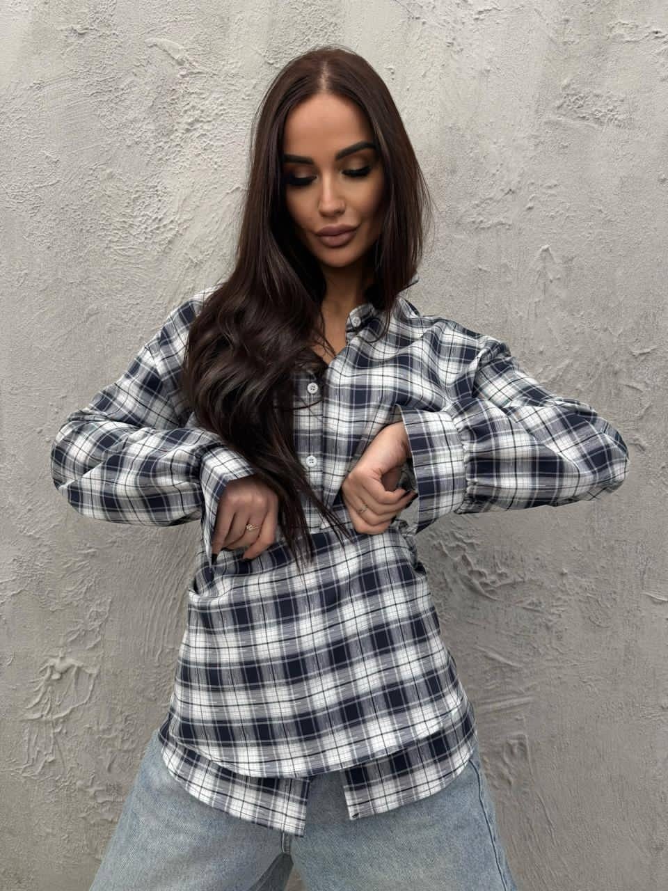 рубашка в клетку женская,рубашка женская в клетку оверсайз,рубашка женская,рубашка оверсайз в клетку,рубашка женская в клетку с отложным воротником