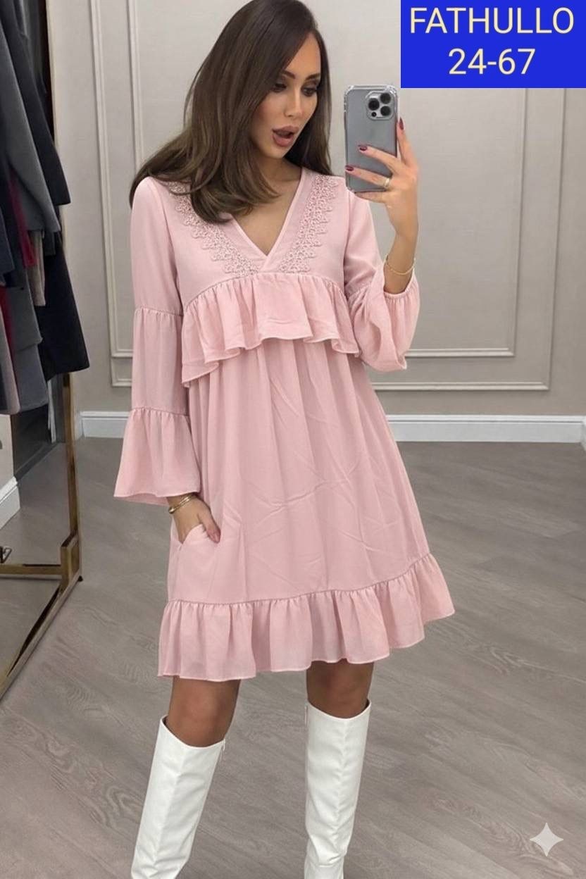 платье женское,платье,платье с оборками,свободное платье,модное платье