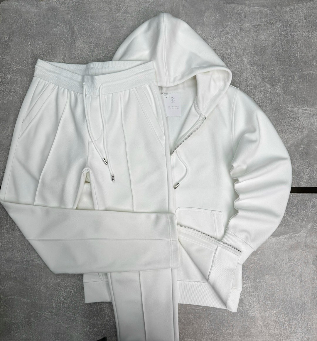 спортивный костюм brunello cucinelli,костюм белый,спортивный костюм,brunеllо сuсinеlli спортивный костюм premium - white,спортивный костюм на флисе