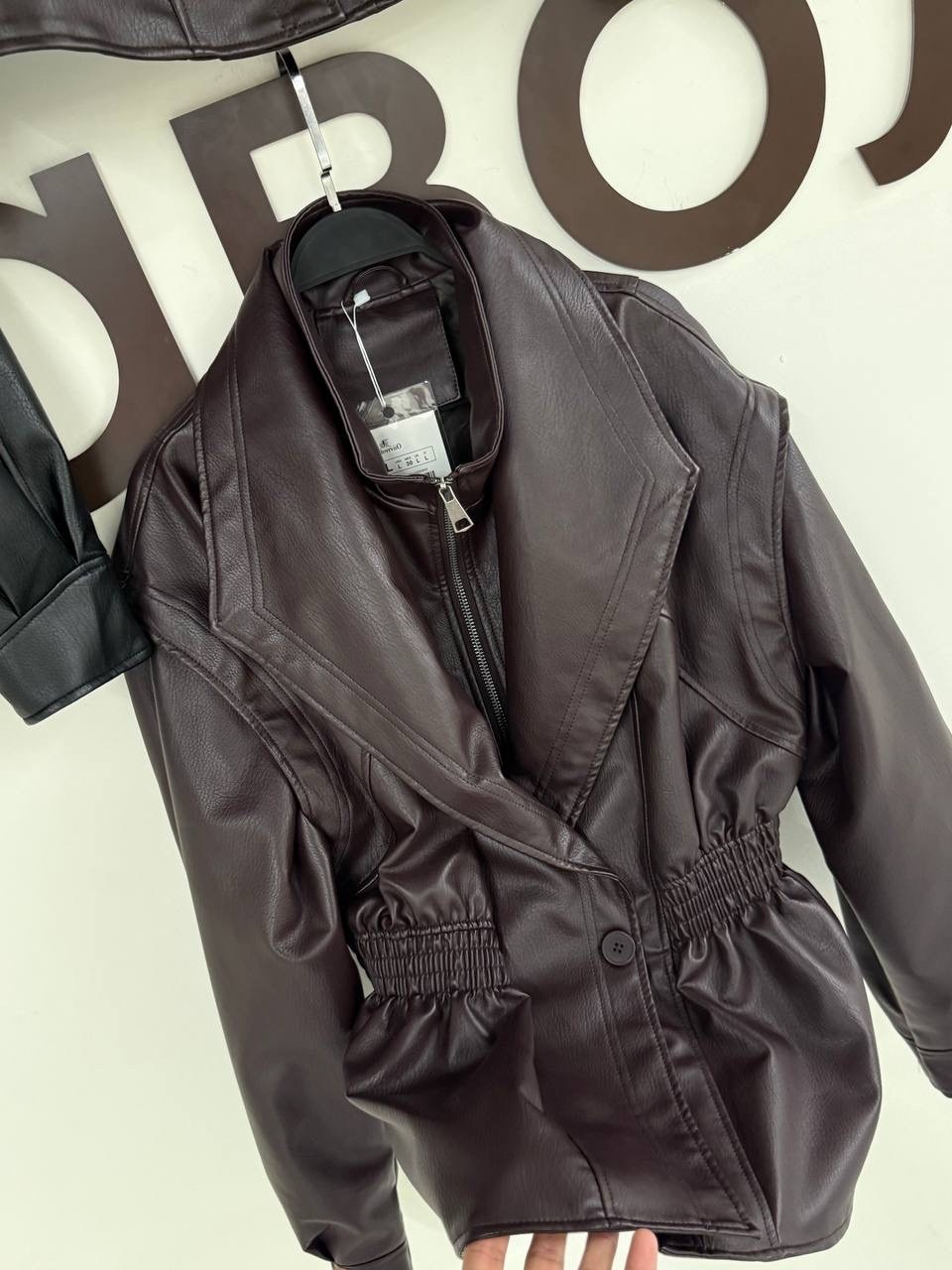 кожаная куртка,косуха куртка кожаная с поясом chauzi,женская кожаная куртка,косуха куртка кожаная оверсайз демисезонная удлиненная mayberry,куртка из экокожи