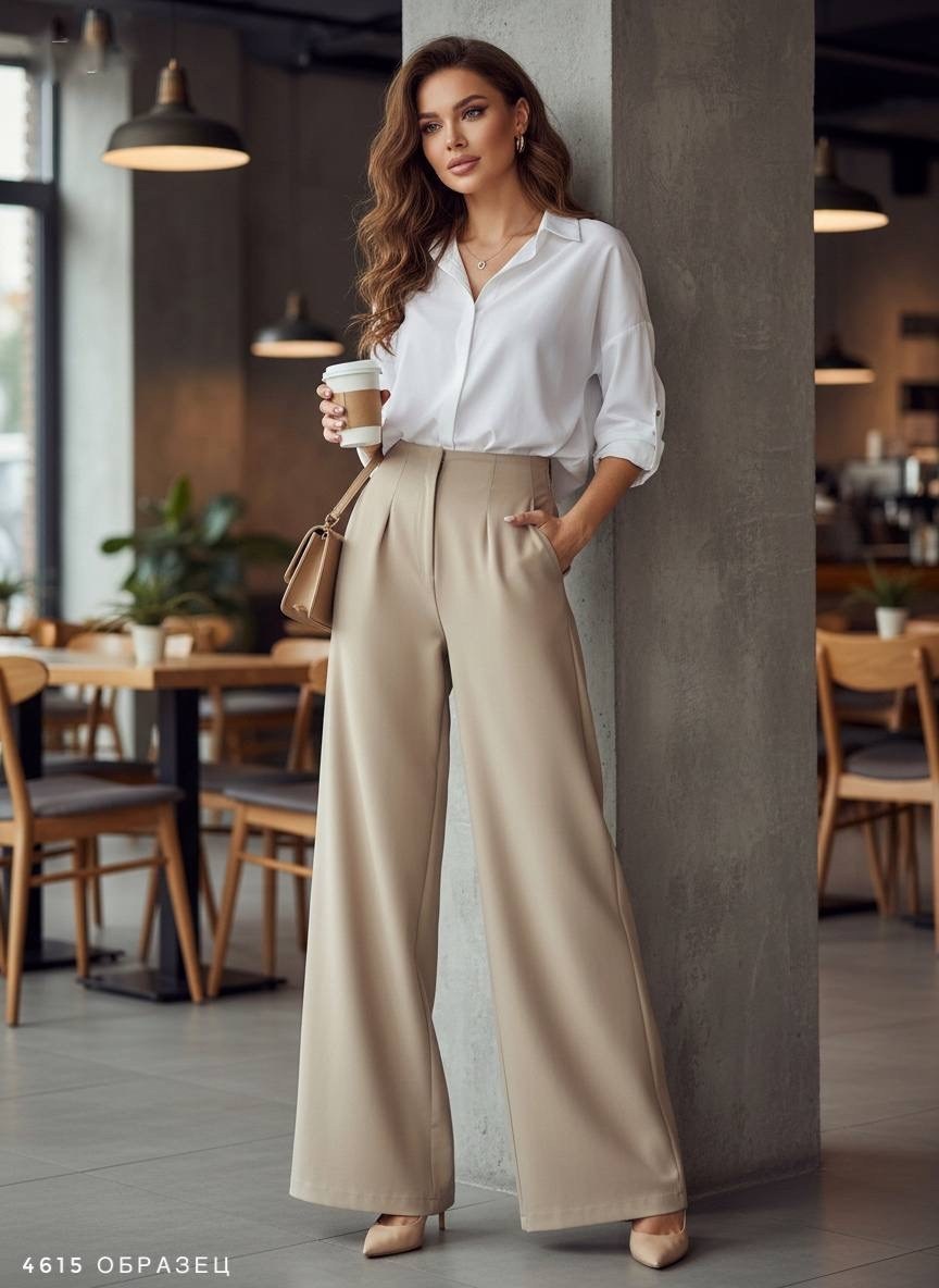 серые брюки палаццо,брюки палаццо,с брюками палаццо образы,брюки палаццо женские 2026,элегантная блузка