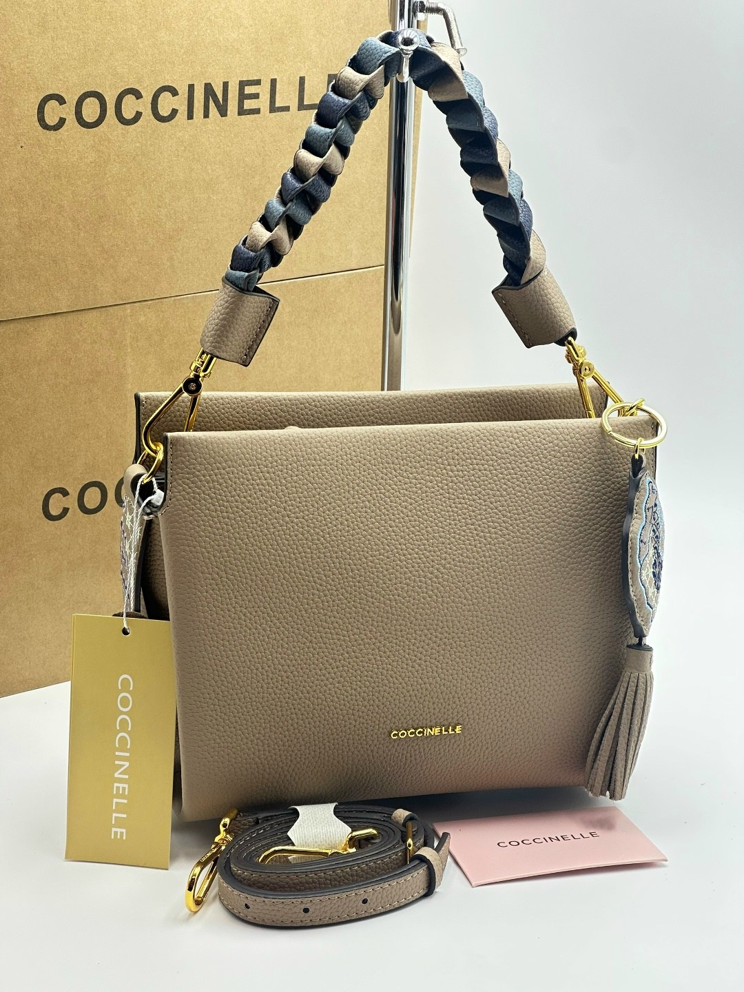 сумка coccinelle,сумка женская coccinelle,coccinelle сумка boheme,boheme grana двойная сумка через плечо из зерненой кожи coccinelle черный,сумка сэтчел кожаная boheme grana double coccinelle