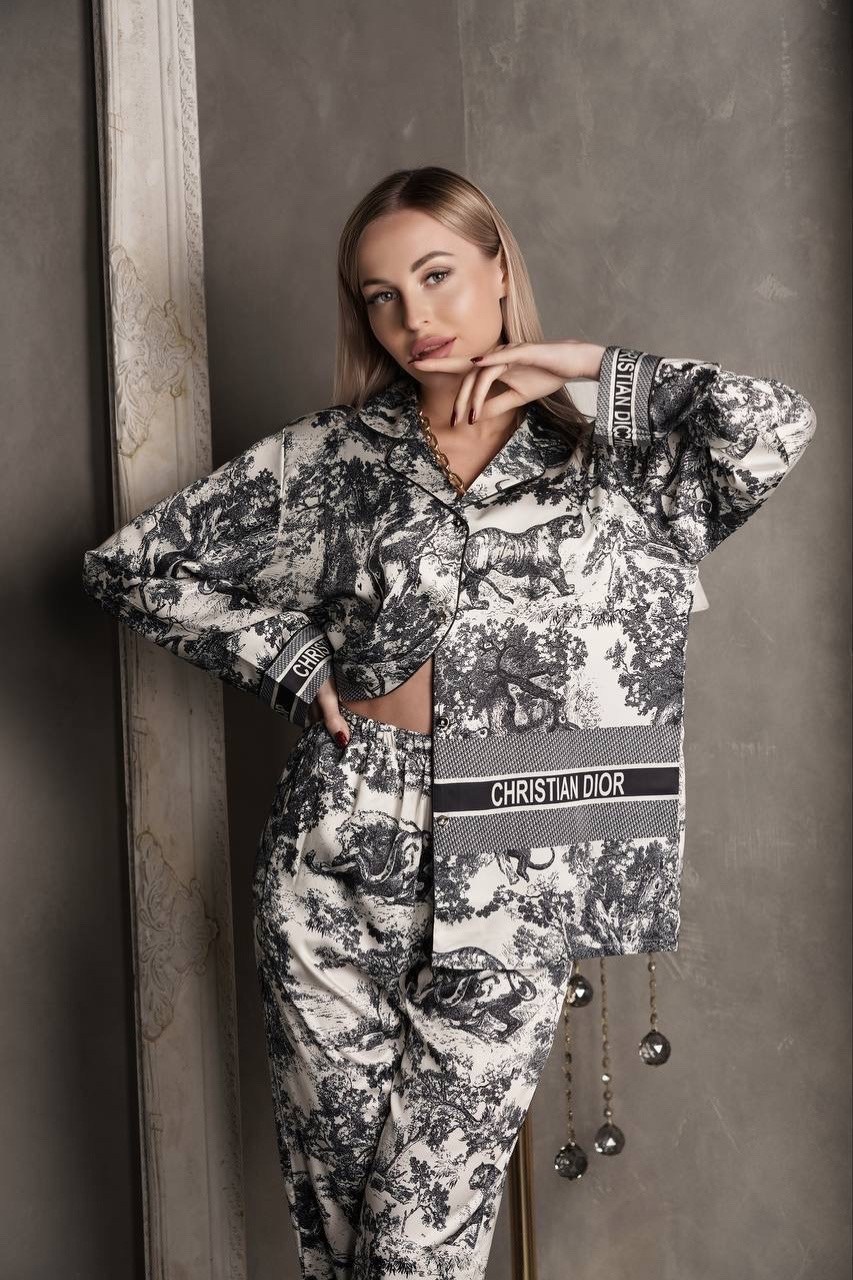 костюм в пижамном стиле,женская пижама,пижама со штанами и рубашкой шелковая домашний комплект,пижама шелковая домашняя одежда