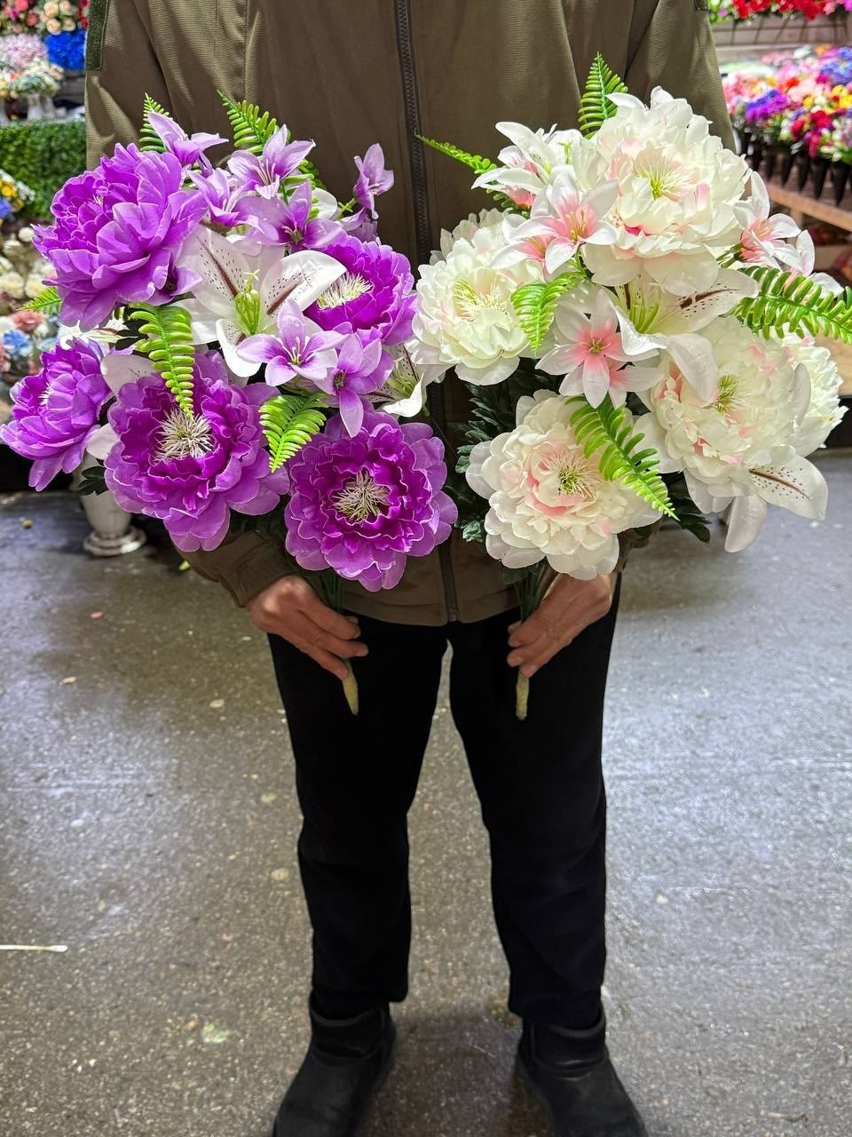 букет лилии,искусственные лилии,искусственные цветы лилии,букет из лилии,лилии искусственные букеты