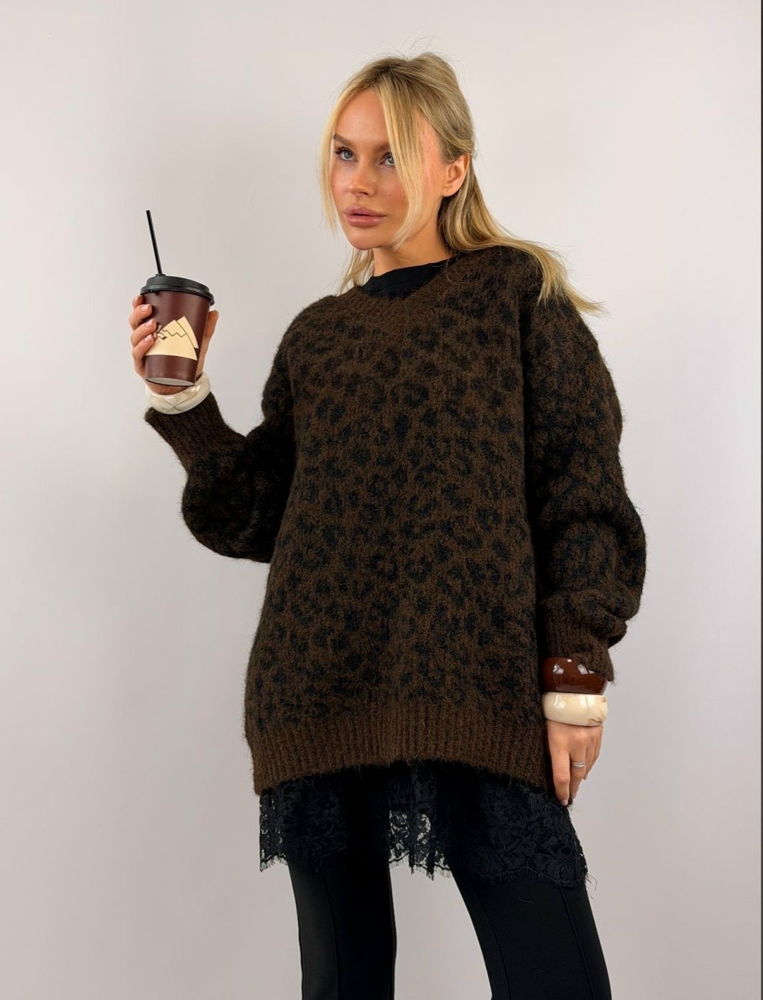 свитер женский,свитер с шерстью,коричневый джемпер,джемпер,свитер