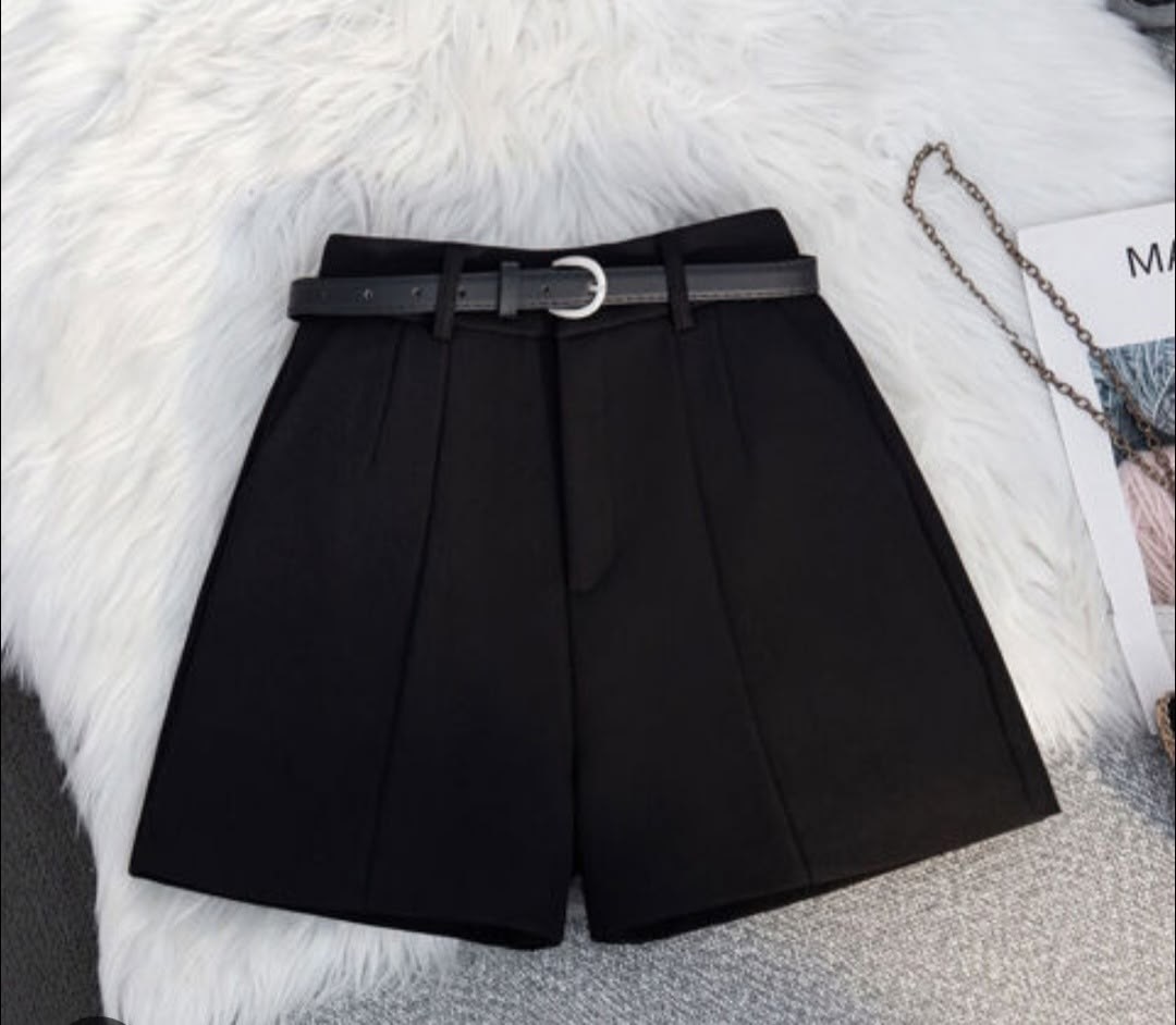 шорты женские с,шорты пояс,повседневные шорты,шорты с высокой талией,широкие шорты с поясом