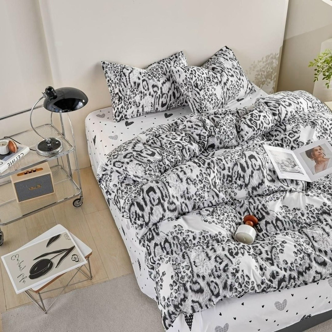 alanna комплект постельного белья,комплект постельного белья,alanna поплин,постельное белье синее со звездами,комплект постельного белья 1 5 спальный