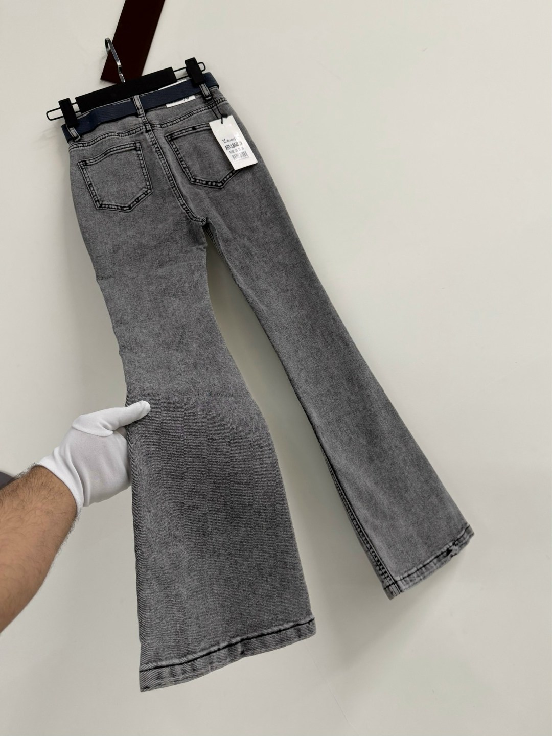 джинсы женские 7007 "однотонные-клеш № 1" серые,джинсы клеш женские,джинсы женские клеш цвет серый,джинсы клёш,джинсы клеш matreshka_love темно-серый