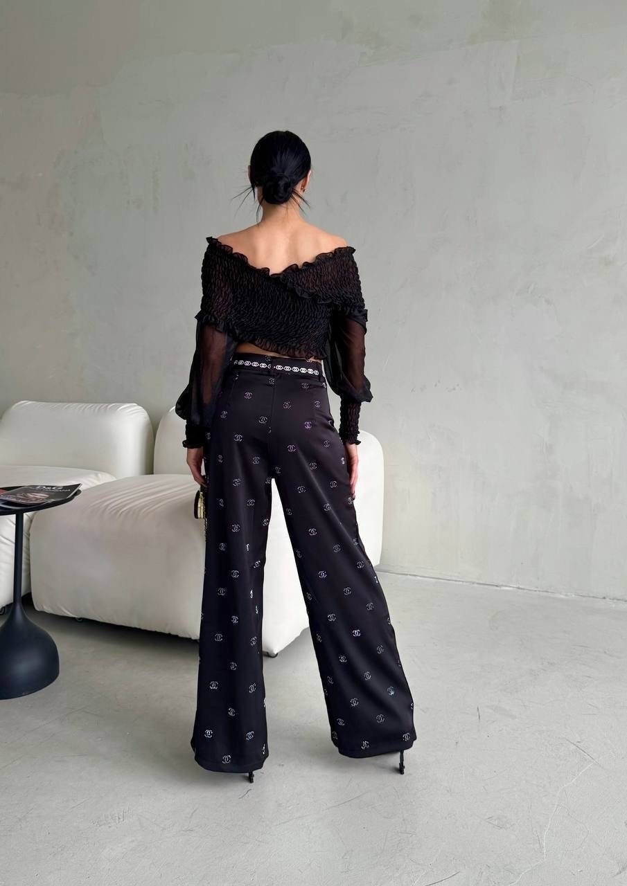 брюки женские белые,брюки белые,брюки со стразами,брюки прямые,широкие брюки