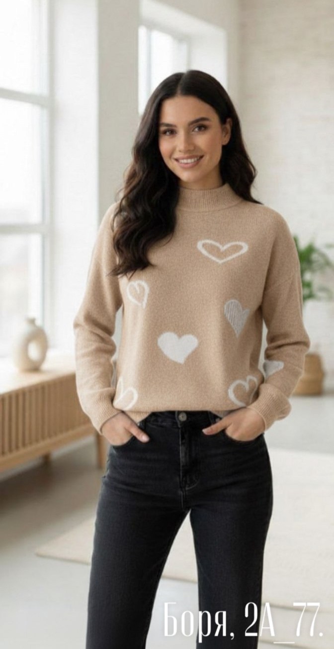 свитер женский,женская кофта,кофта женская свитер,свитшот женская,джемпер с сердечками