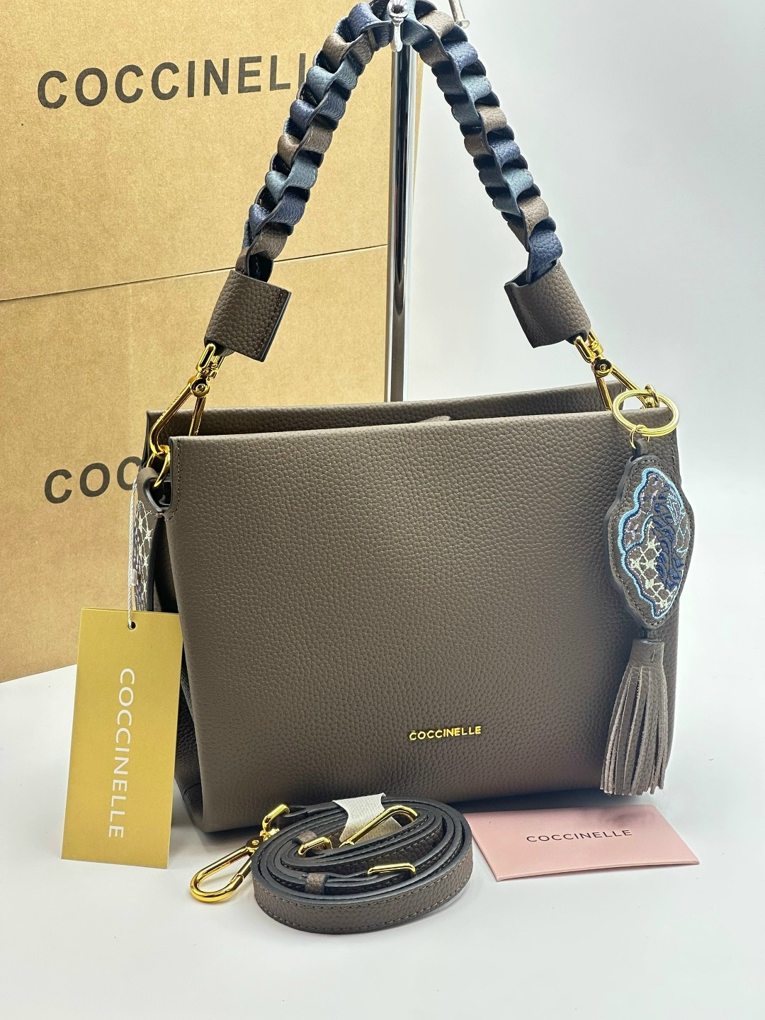 сумка coccinelle,сумка женская coccinelle,coccinelle сумка boheme,boheme grana двойная сумка через плечо из зерненой кожи coccinelle черный,сумка сэтчел кожаная boheme grana double coccinelle